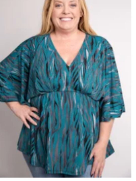 Dear Scarlett Tops - Dear Scarlett DREAMER TOP in TEAL SIZE XL